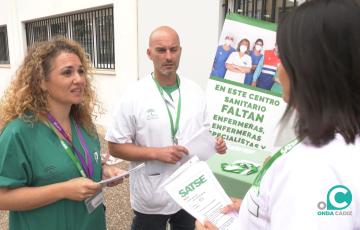 Campaña en el hospital Puerta del Mar por parte de SATSE. 