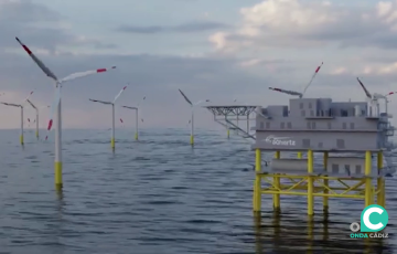 Imagen recreada del nuevo proyecto de parque eólico marino del Mar del Norte