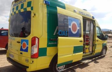 Fotografía de archivo de una ambulancia en Andalucía 112