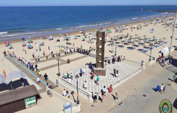 Una playa de Chipiona en una imagen de archivo