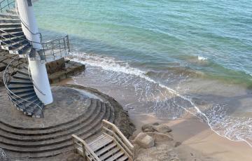 Imagen del nuevo acceso a la escalera de caracol de Santa María del Mar.