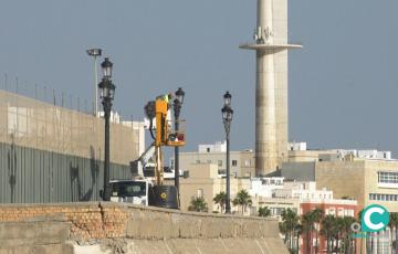 Los trabajos de rehabilitación de la muralla finalizarán antes de septiembre.