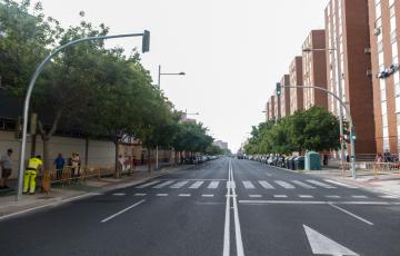 Imagen de la avenida de la Sanidad Pública donde se ubica el nuevo semáforo que ya está en funcionamiento. 