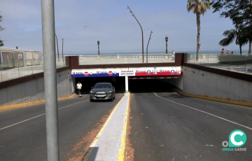 Rampa de acceso del espacio situado en el casco histórico de la ciudad