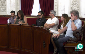 Intervención del grupo de AIG durante un pleno del Ayuntamiento de Cádiz