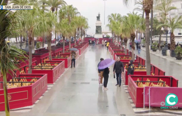 Imagen de la plaza de San Juan de Dios  durante la pasada Semana Santa 