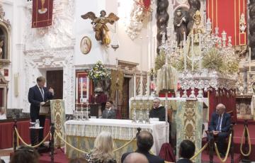 Iván Roa durante el pregón en la Iglesia de Santo Domingo 