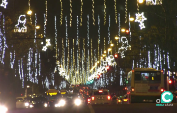 Exornos en la zona de la avenida durante las pasadas fiestas