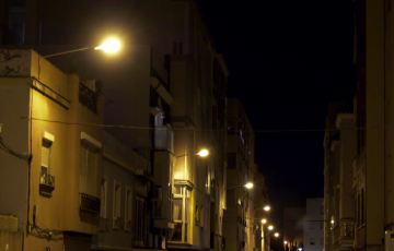 Imagen del alumbrado en una calle de La Laguna