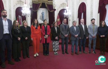 Concejales del Ayuntamiento durante esta mañana 