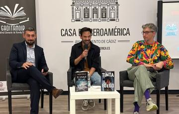 Daniel Fopiani y Benito Olmo durante la ponencia en la Casa de Iberoamérica.