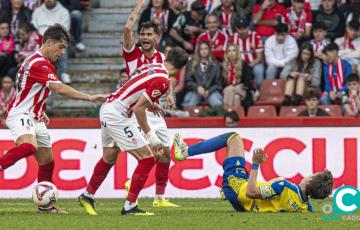 Iván Alejo en una acción del encuentro en el que fue titular (Foto: La Liga)