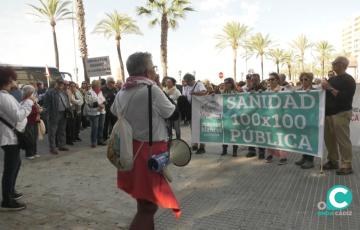 Arranque de la manifestación desde la Plaza Carlos Cano 