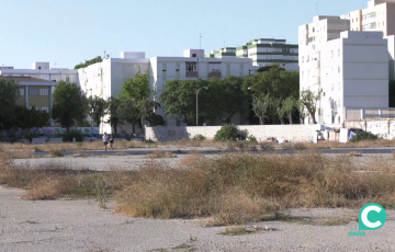 vista de los espacios urbanos de la antigua aeronaútica en Puntales