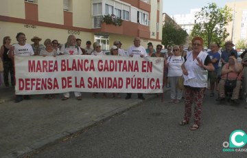 Una imagen de archivo de una manifestación de Marea Blanca el pasado verano