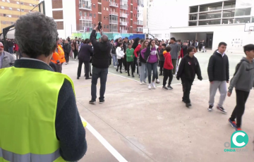 Simulacro en un instituto en la capital gaditana