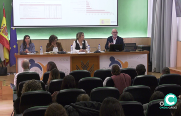 Un momento del encuentro celebrado en la Facultad de Ciencias del Trabajo. 