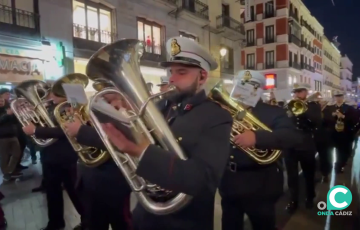 La Banda de Cornetas y Tambores Rosario de Cádiz en una imagen de archivo