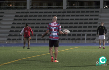 Una imagen del entrenamiento del club gaditano