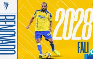 Fali vestirá de amarillo hasta 2028 (Foto: Cádiz CF)