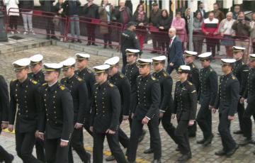 Los guardamarinas participaron un año más en una eucaristía antes de partir en viaje