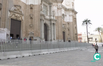 Imagen de la plaza de la Catedral de este lunes.