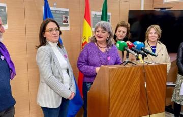 La subdelegada del Gobierno en Cádiz durante la presentacion en rueda de prensa