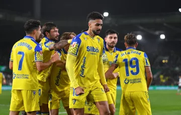 Encuentro del Cádiz ante el Racing.