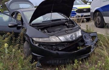 Uno de los automoviles implicados en el tráfico suceso en Conil de la Frontera