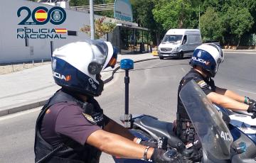 Agentes de la Policía Nacional en la población gaditana en una imagen de archivo