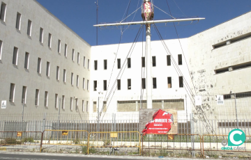 Estado actual del edificio en el casco histórico de la ciudad