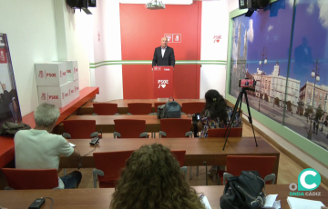 Un momento de la rueda de prensa de este lunes