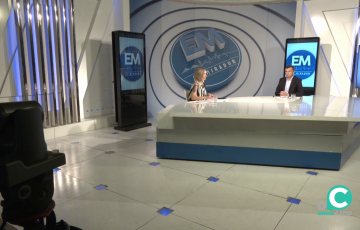 Bruno García durante su entrevista en el programa el Mirador Informativo.