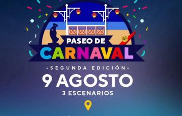 Cartel que ilustra el 'Paseo de Carnaval' que se celebra el 9 de agosto. 