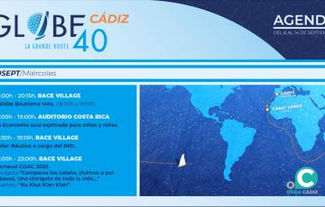 Cartel que ilustra las actividades paralelas organizadas para este miércoles con motivo de la Globe 40. 