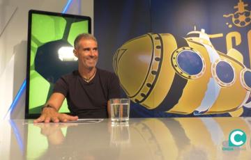 Gaizka Garitano en el plató de Onda Cádiz TV