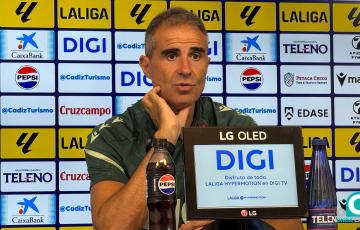 Garitano durante su comparecencia de prensa