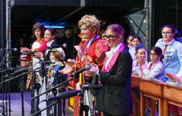 Carolina Sánchez Reyes, la pregonera infantil, el pasado mes de febrero en San Antonio