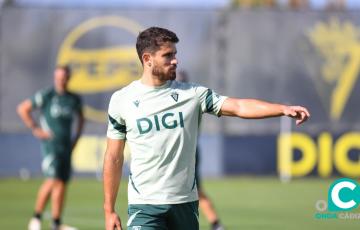 Alvaro García Pacual en un entrenamiento de esta semana (Foto: Cádiz CF)