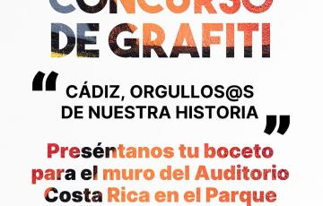 Cartel que ilustra el concurso de grafiti 'Cádiz, Orgullos@s de Nuestra Historia'.
