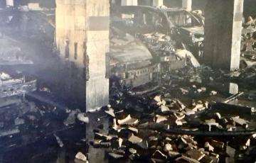 Estado de varios los vehículos afectados en el siniestro