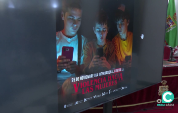 Detalle del cartel anunciador de la cita