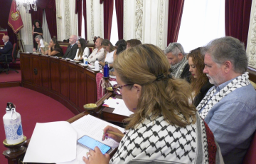 Concejales de la formación durante un pleno municipal