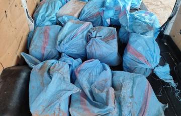 Alijo de cocaína incautado por la Guardia Civil de Cádiz en Barbate.