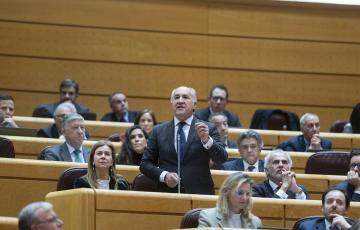 Landaluce interviene durante una sesión de control al Gobierno en el Senado en una imagen de archivo