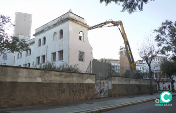 Maquinaria durante las obras esta semana