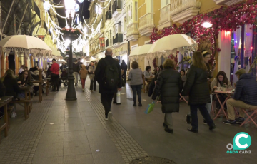 Calle del centro de la capital gaditana