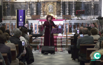 Un momento de la actuación en el templo gaditano