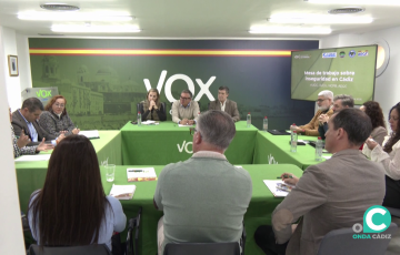 Un momento de la reuniión de este martes en la sede de la capital gaditana
