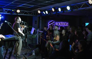 Un momento de la actuación en La Báskula